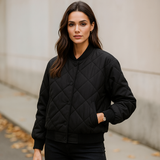 Tyylikäs naisten vuorattu bomber-takki - lämmin - ajaton