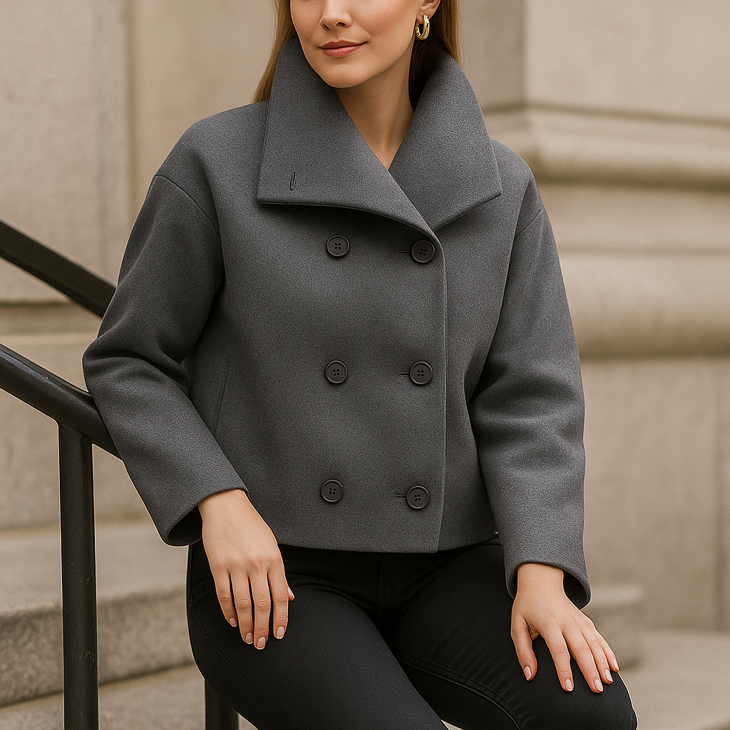 Valery - Stijlvolle korte jas - Met dubbele knopen