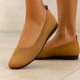 여성용 정형외과 발레리나 슈즈 - 일상적인 편안함을 위해 - 지지 깔창 - 쿠션 처리됨 - 가벼움