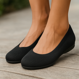 여성용 정형외과 발레리나 슈즈 - 일상적인 편안함을 위해 - 지지 깔창 - 쿠션 처리됨 - 가벼움