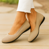 여성용 정형외과 발레리나 슈즈 - 일상적인 편안함을 위해 - 지지 깔창 - 쿠션 처리됨 - 가벼움