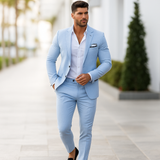 Slim fit - kaksiosainen puku - miehille