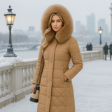 Stilla winterjas - warme bontkap - stijlvol & comfortabel