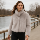 Daena zachte leren jas – comfortabel - stijlvol - warm