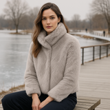 Daena zachte leren jas – comfortabel - stijlvol - warm