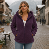 Stilla Nainen Karhu Teddy Turkki - Pehmeä Fleece - Vetoketju & Taskut