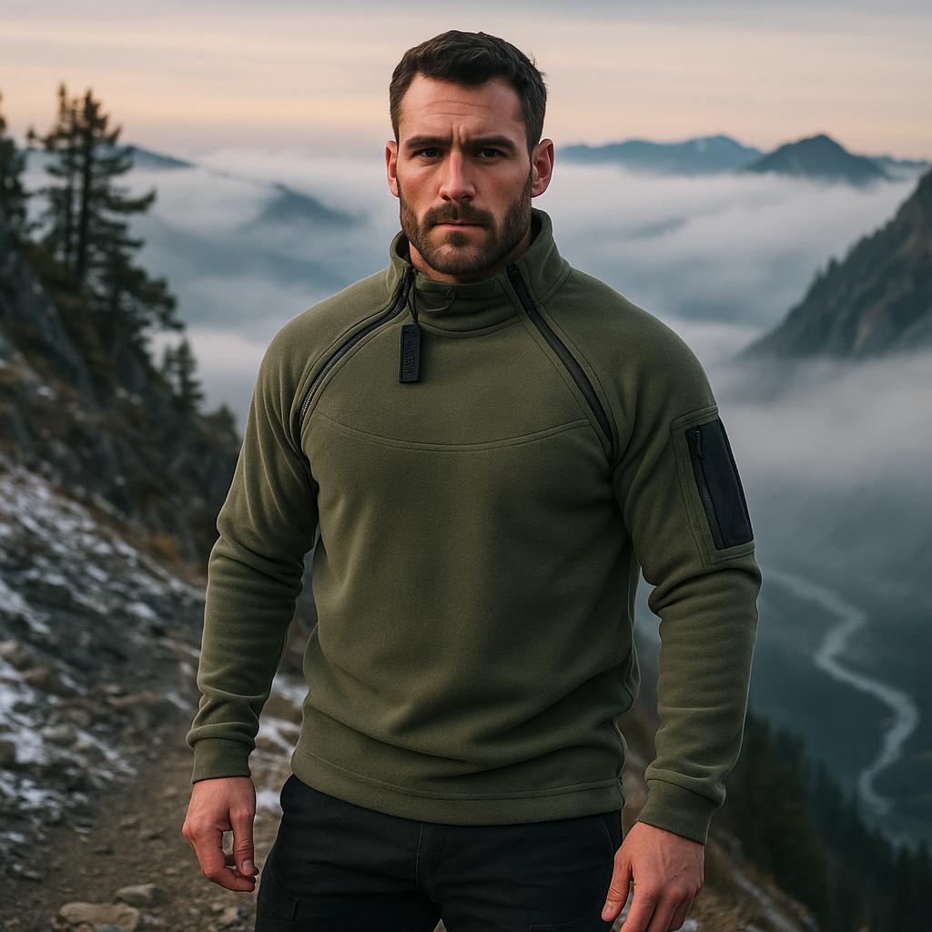 Tuulenpitävä - Taktinen - Miesten Fleece-Pullover