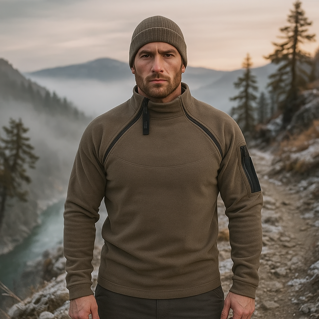 Tuulenpitävä - Taktinen - Miesten Fleece-Pullover