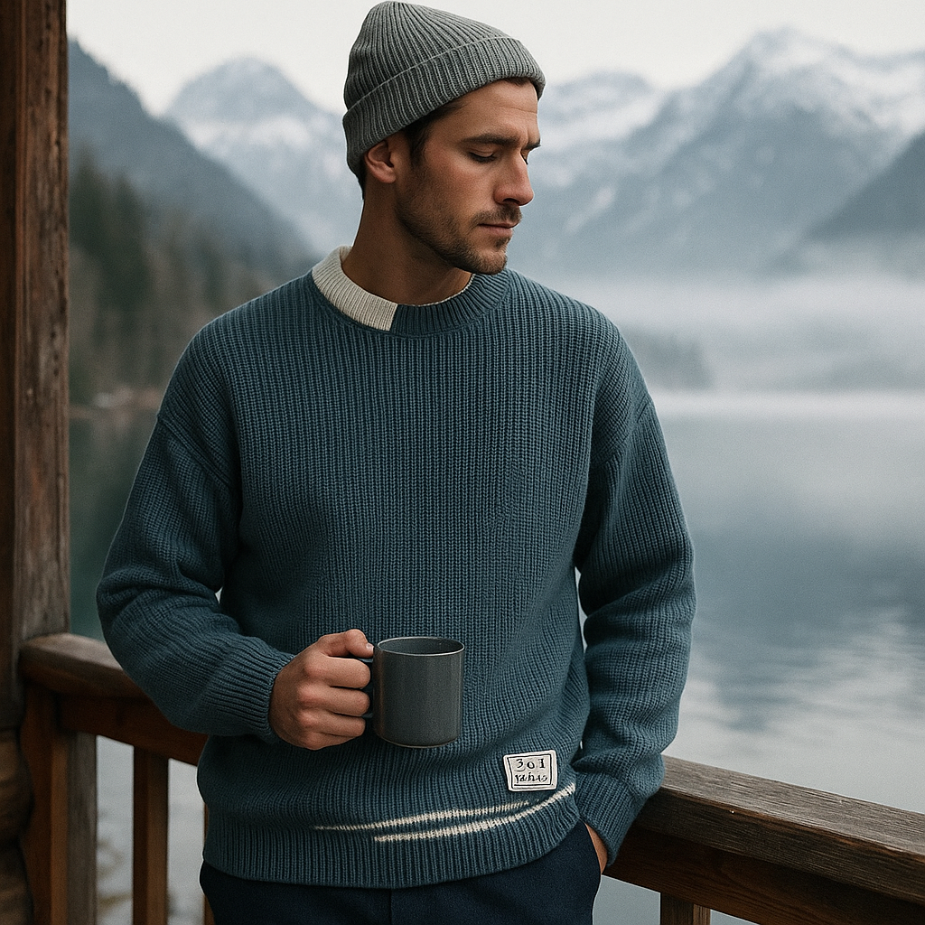 Pehmeä miesten neulepaita - klassinen malli - ajaton