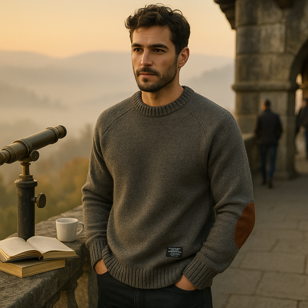 Lämmin miesten neule - klassiset värit