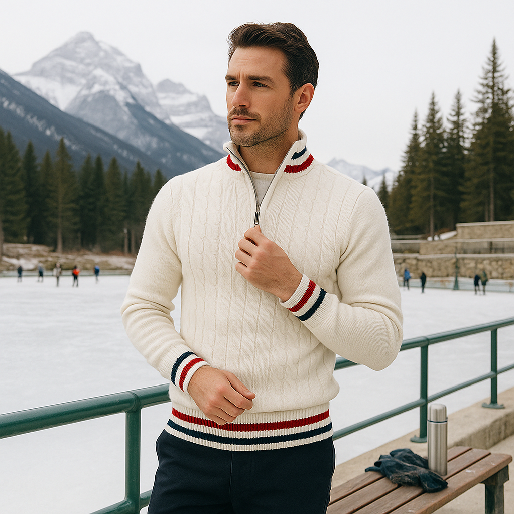 Martin - miesten villapaita - kaulus - tyylikäs klassikko