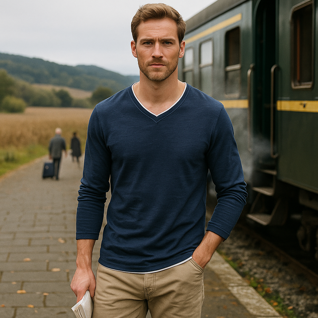 Korkealaatuinen miesten puuvillapaita - klassinen - pehmeä - hengittävä