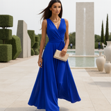 Tyylikäs maximekko - V-pääntie - illallismekko