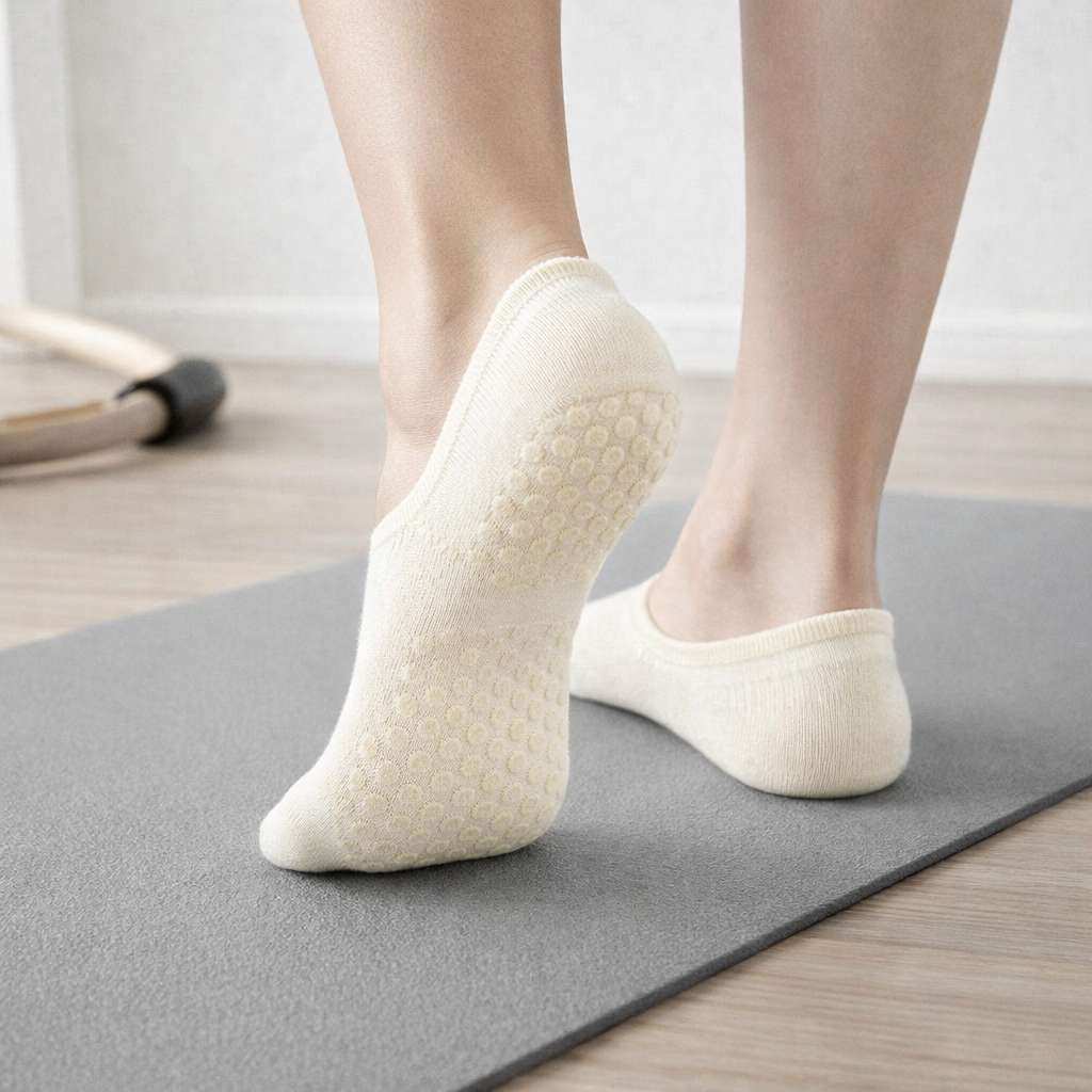Pilates-sukat Liukumattomalla Verkkokudoksella Hengittävä Matala Leikkaus