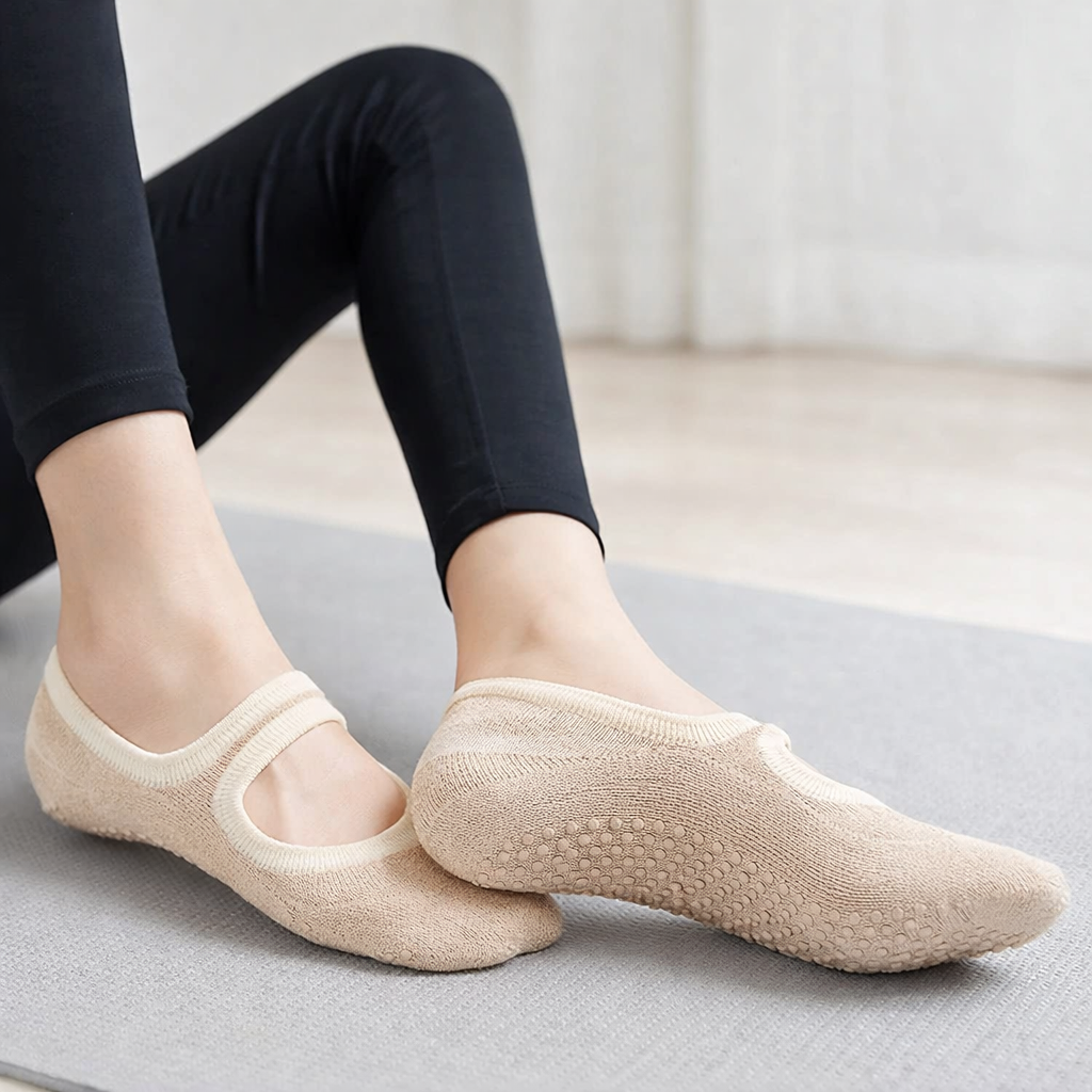 Pilates-sukat Liukumatonta Pitoa Moniväriset - Plus-koko