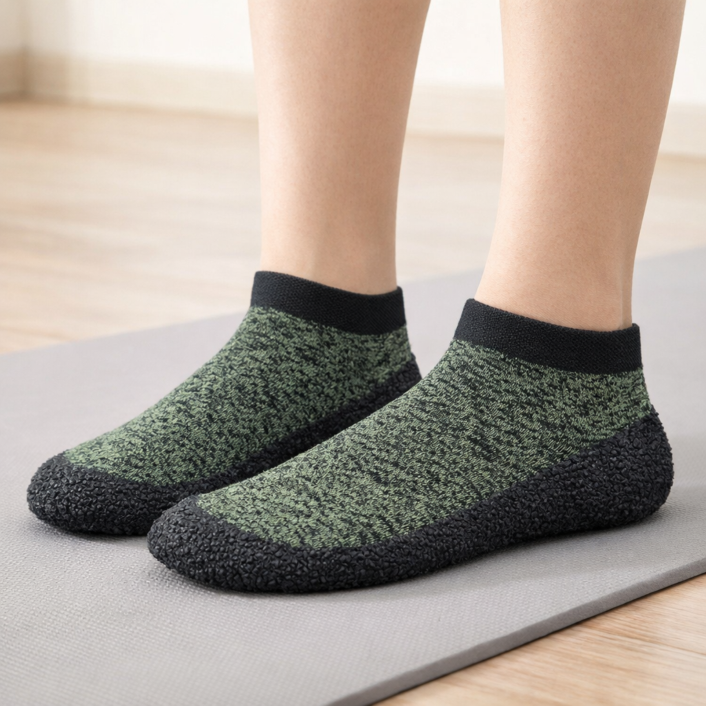 Pilates-sukat Liukumattomat Pehmustetut Nilkat - Hengittävät