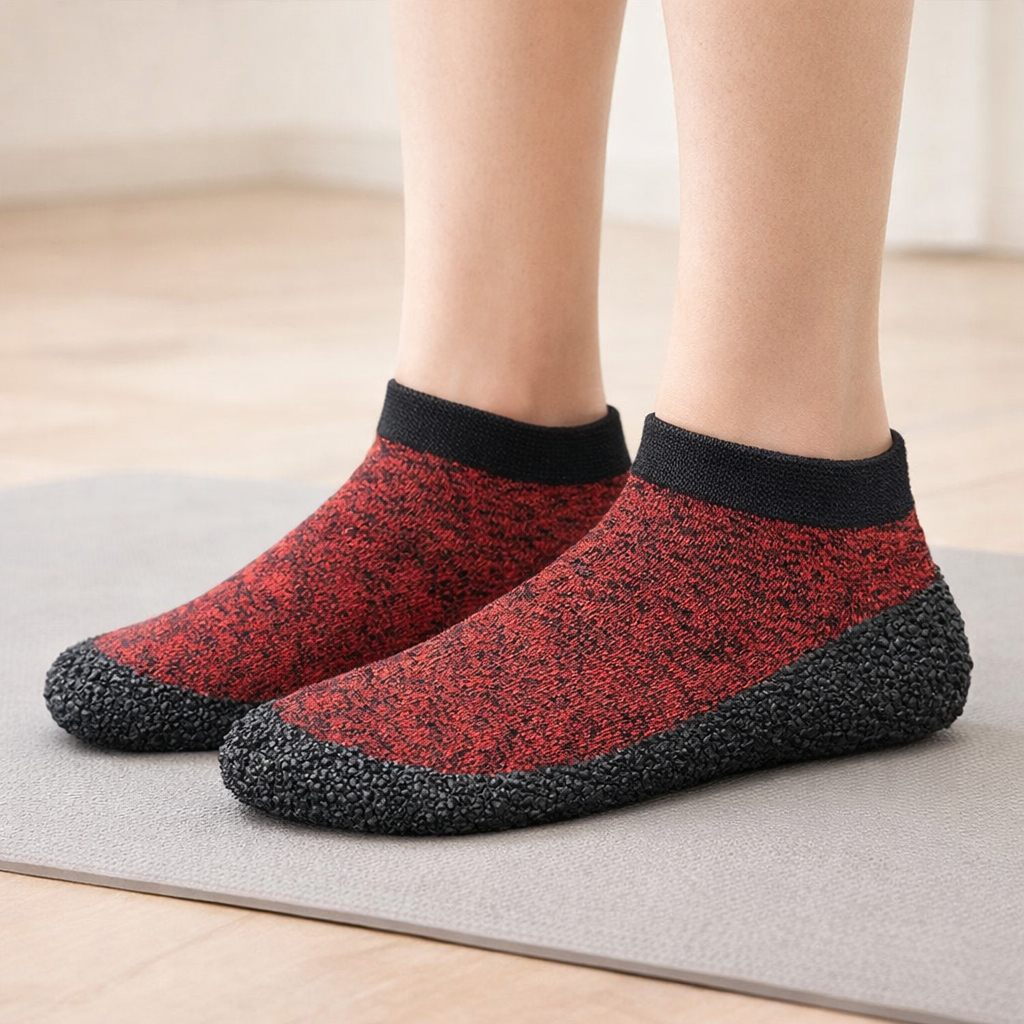 Pilates-sukat Liukumattomat Pehmustetut Nilkat - Hengittävät