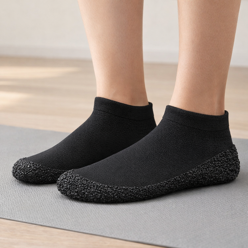 Pilates-sukat Liukumattomat Pehmustetut Nilkat - Hengittävät