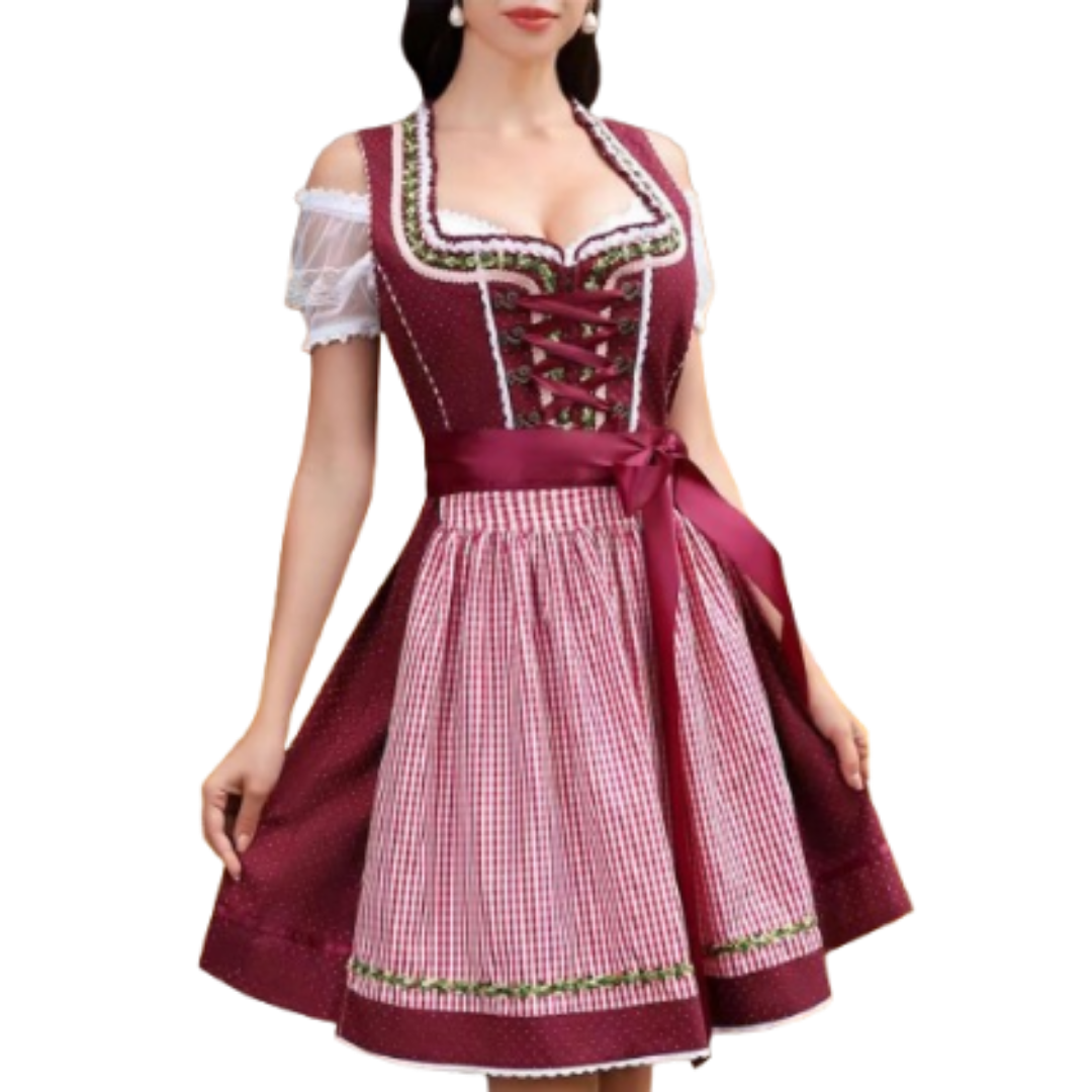 Dame Dirndl Mekko - Korkealaatuinen Materiaali - Perinteinen Oktoberfest Asu