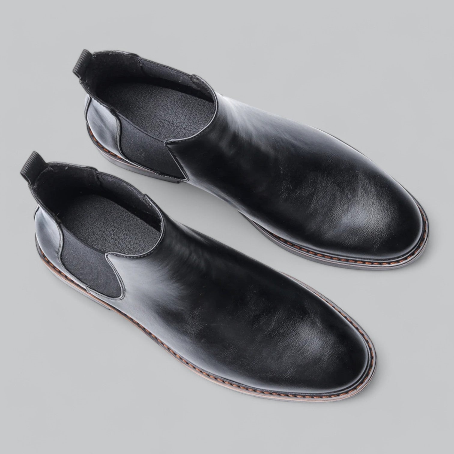 Miesten Korkeat Chelsea Nahkasaappaat - Tyylikkäät-Kengät Miehet-EmiyoSuomi