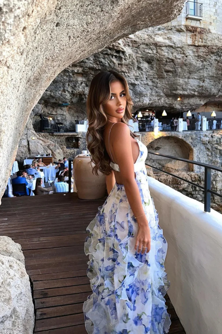 Tyylikäs maxi-mekko morsiusvieraalle - Naisten muoti-Mekot-EmiyoSuomi