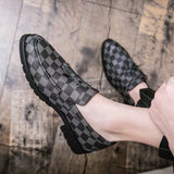 Miesten Nahka Liukuestokengät Liiketoimintaan Kauden Aikana vivano-warszawa