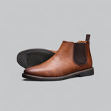 Miesten Korkeat Chelsea Nahkasaappaat - Tyylikkäät-Kengät Miehet-EmiyoSuomi