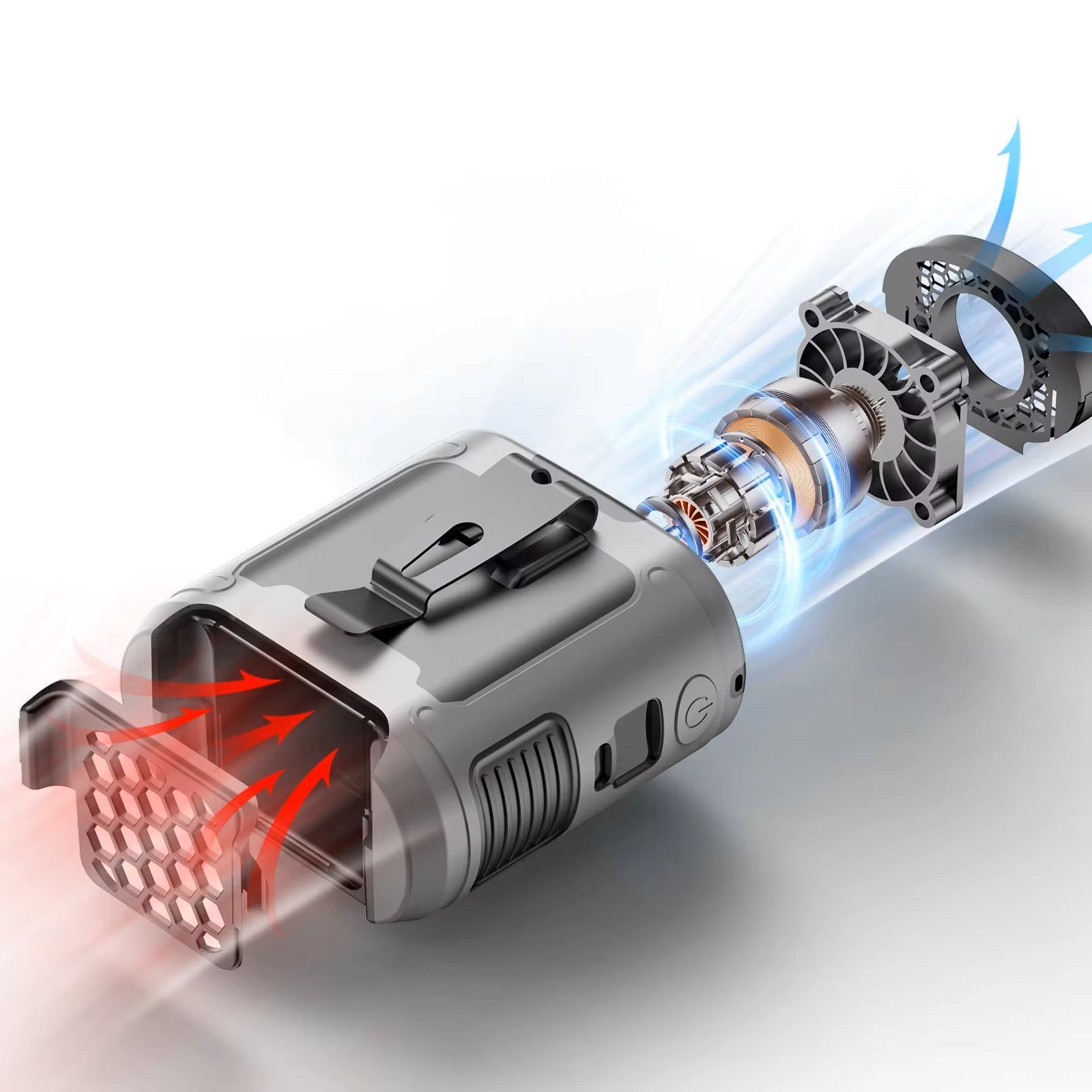 3 - in - 1 Vyötuulettaja, jossa on Taskulamppu ja Powerbank - EmiyoSuomi - jäähdytys