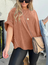 Shannon - Lyhythihainen t-paita - Naisille Yksivärinen-Kesäasut-EmiyoSuomi