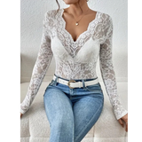 Elegantti pitsitoppi - Tyylikäs - Naisille-Kesäasut-EmiyoSuomi