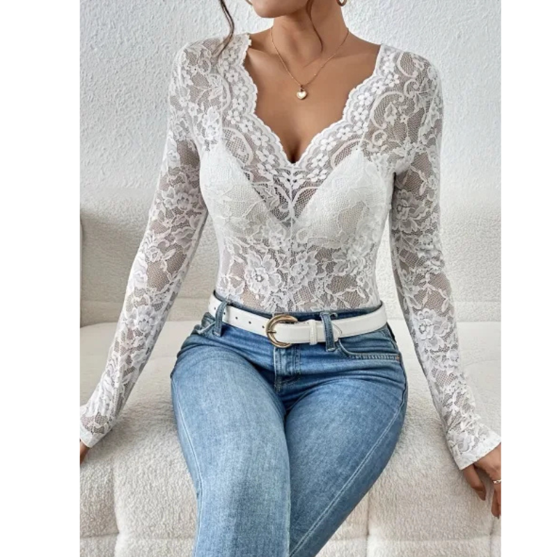 Elegantti pitsitoppi - Tyylikäs - Naisille-Kesäasut-EmiyoSuomi