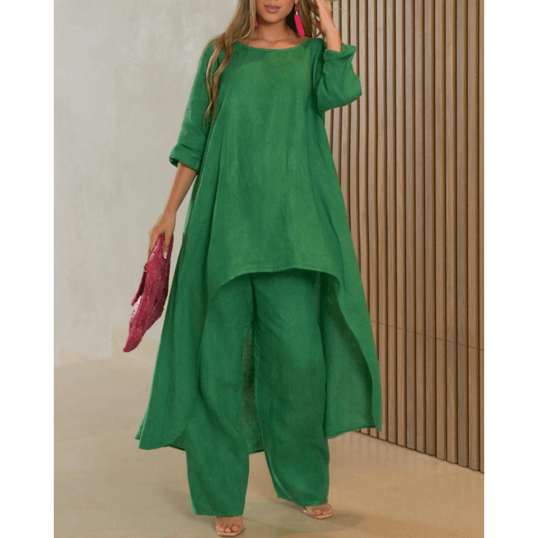 Pitkä Linho Lillois - Yhdistelmä - Monikäyttöinen Työkalu-Mekot-EmiyoSuomi