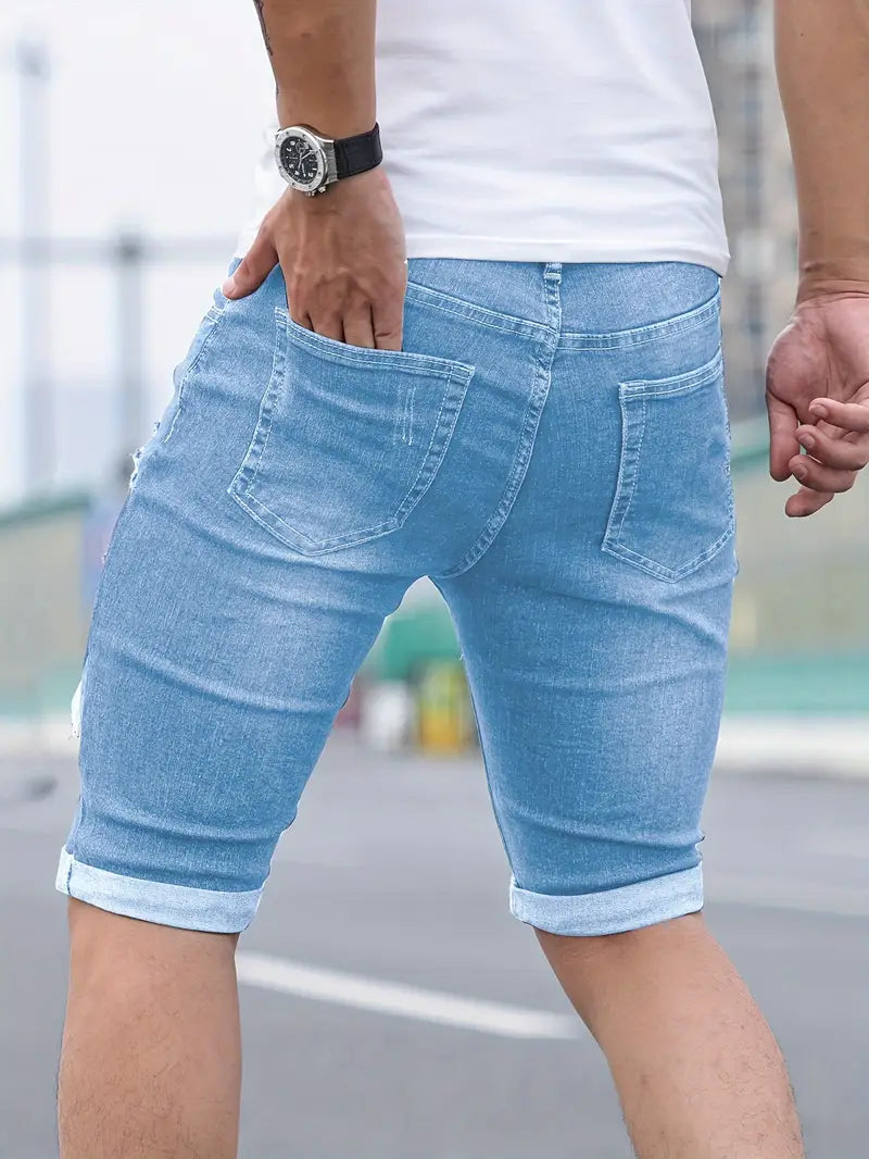 Farkkushortsit Giovanni Milano - Rento tyyli - Optimaalinen mukavuus-Miesten shortsit-EmiyoSuomi