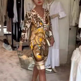 Joanne - Kesämekko V-pääntiellä - Élégance estivale-Mekot-EmiyoSuomi