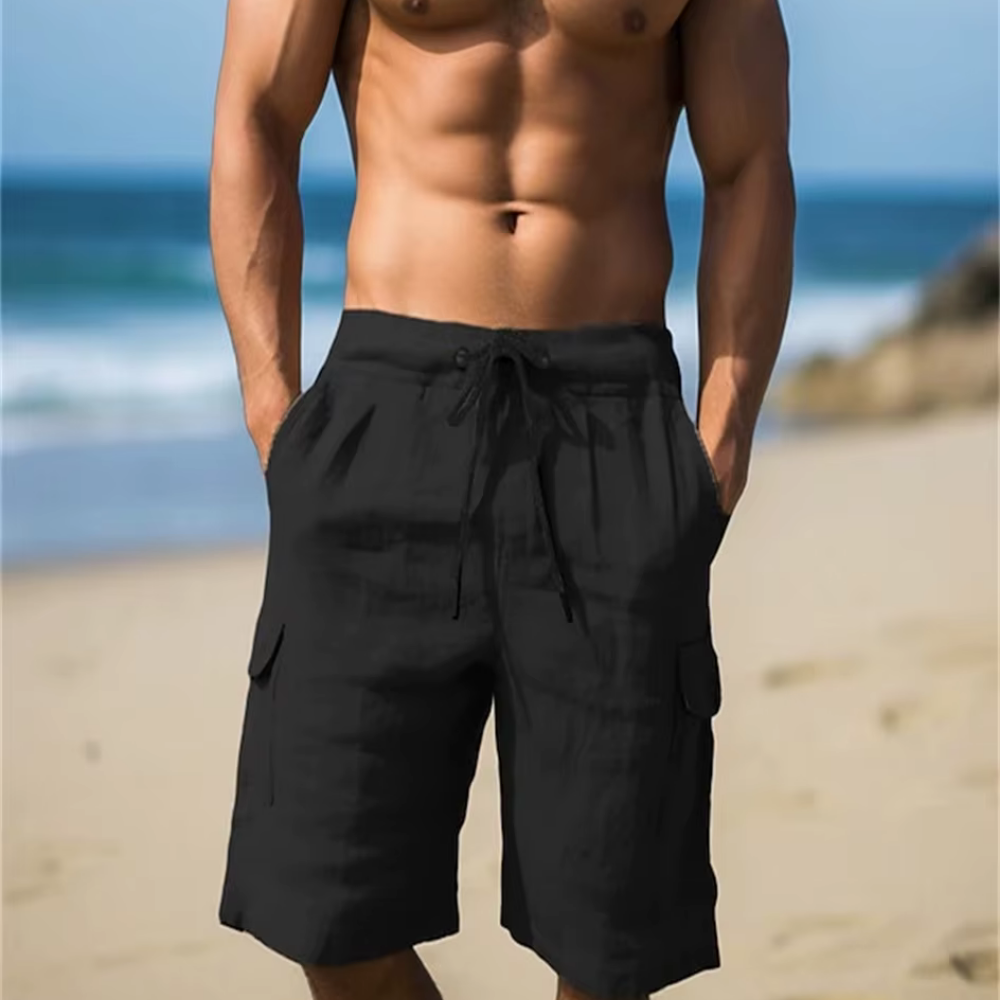 Heinrich - Miesten pellavashortsit - Kesän mukavuus-Miesten shortsit-EmiyoSuomi