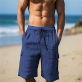 Heinrich - Miesten pellavashortsit - Kesän mukavuus-Miesten shortsit-EmiyoSuomi