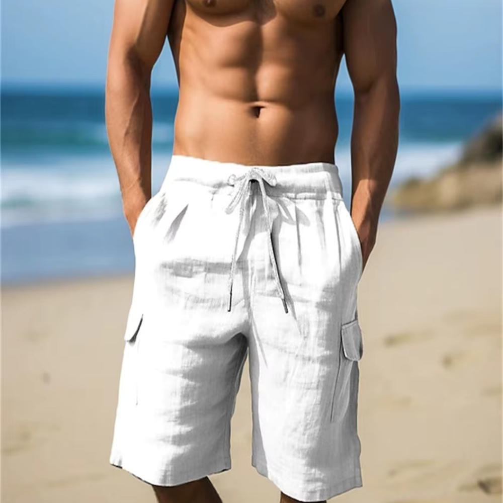 Heinrich - Miesten pellavashortsit - Kesän mukavuus-Miesten shortsit-EmiyoSuomi