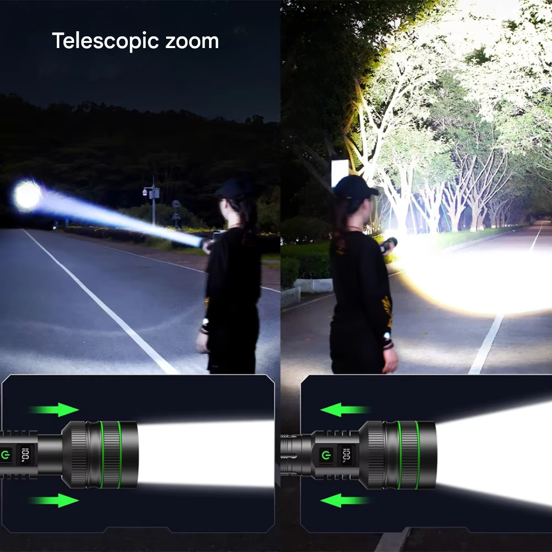 Äärimmäisen kirkas ja zoomattava LED-taskulamppu - PowerBeam-***Extreem Felle en Zoombare LED Zaklamp - PowerBeam-EmiyoSuomi