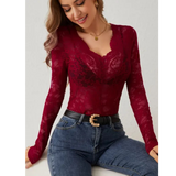 Elegantti pitsitoppi - Tyylikäs - Naisille-Kesäasut-EmiyoSuomi