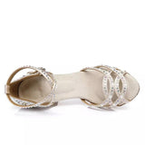 Naisten satiiniset korkokenkälatinakengät - Mukavuus - Tanssityyli-kengät-EmiyoSuomi