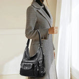 Iso tilavuus nahkainen olkalaukku vivano-warszawa