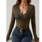 Elegantti pitsitoppi - Tyylikäs - Naisille-Kesäasut-EmiyoSuomi