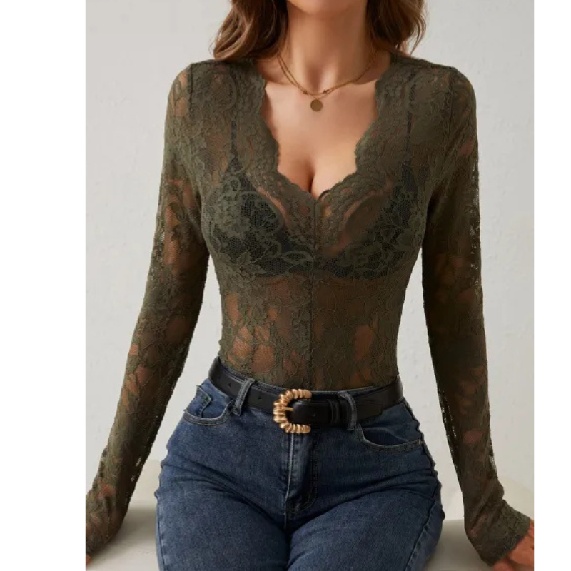 Elegantti pitsitoppi - Tyylikäs - Naisille-Kesäasut-EmiyoSuomi