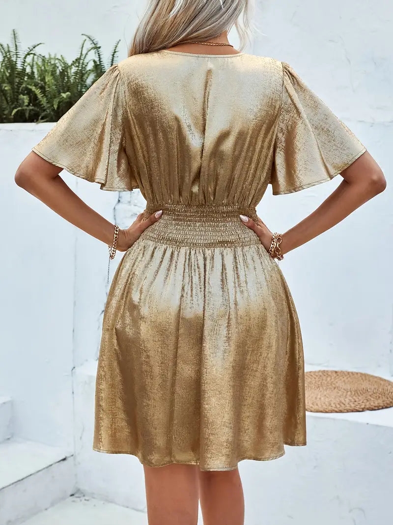 Fayruz - Minimekko V-pääntiellä - Volangihihnat-Mekot-EmiyoSuomi