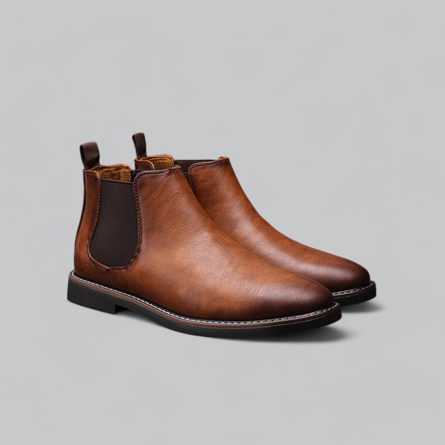 Miesten Korkeat Chelsea Nahkasaappaat - Tyylikkäät-Kengät Miehet-EmiyoSuomi