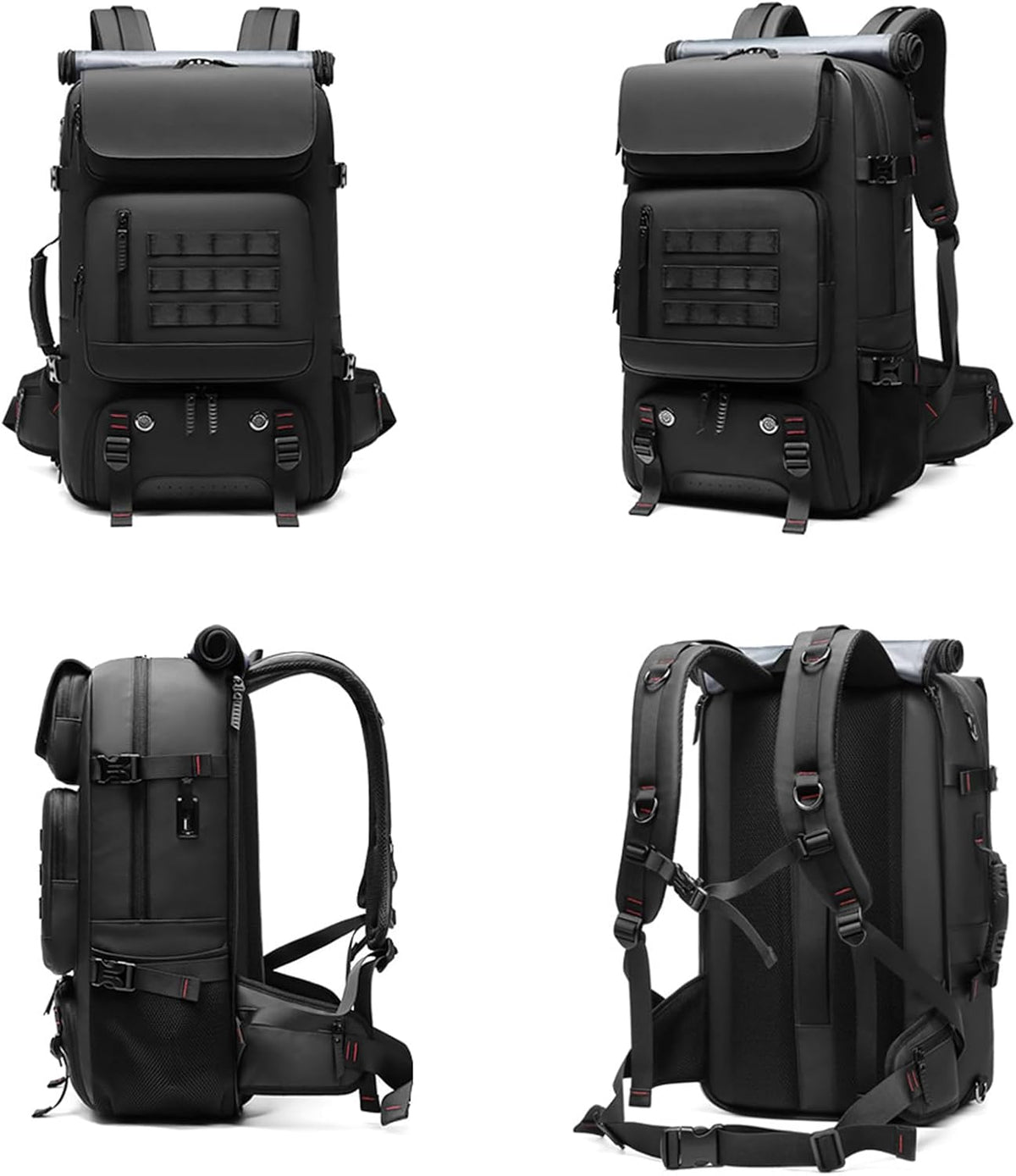 Matkareppu 50L | Laajennettava, vedenkestävä | Kenkäosasto, USB-portti