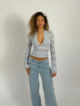 Carina - Elegantti pitsipaita naisille - Toimistoon - Vapaa-aikaan