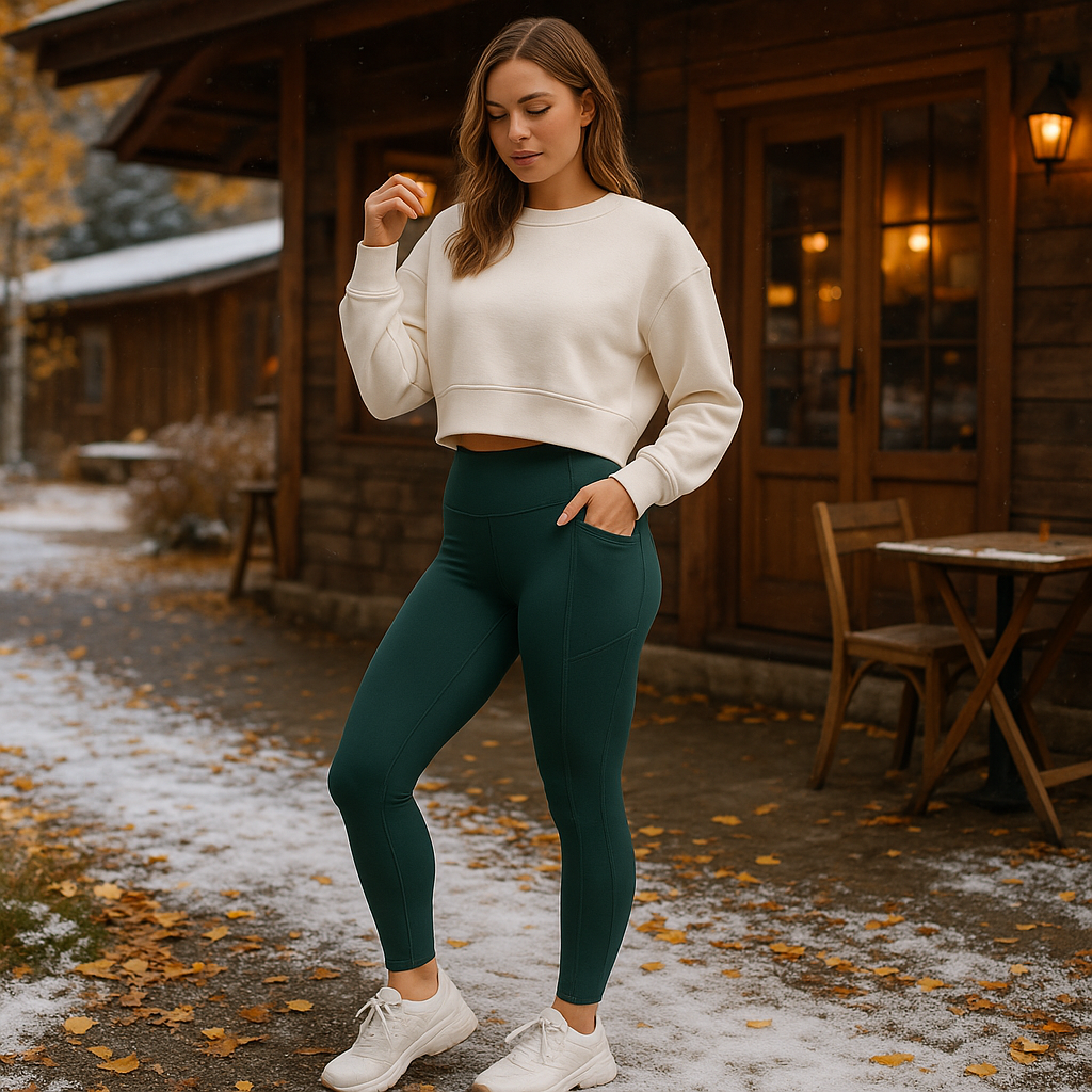 Dame varme formende leggings – foret og elastiske
