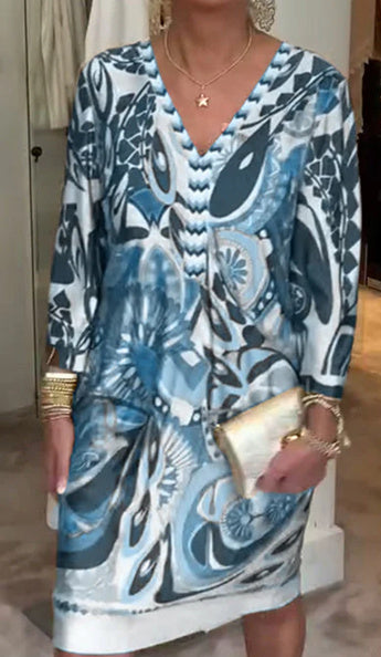 Joanne - Kesämekko V-pääntiellä - Élégance estivale-Mekot-EmiyoSuomi