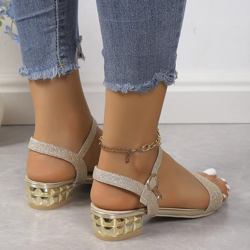 Naisten Kimaltavat Sandaalit – Säihkettä ja Tyyliä Kesään-Sandaalit-EmiyoSuomi